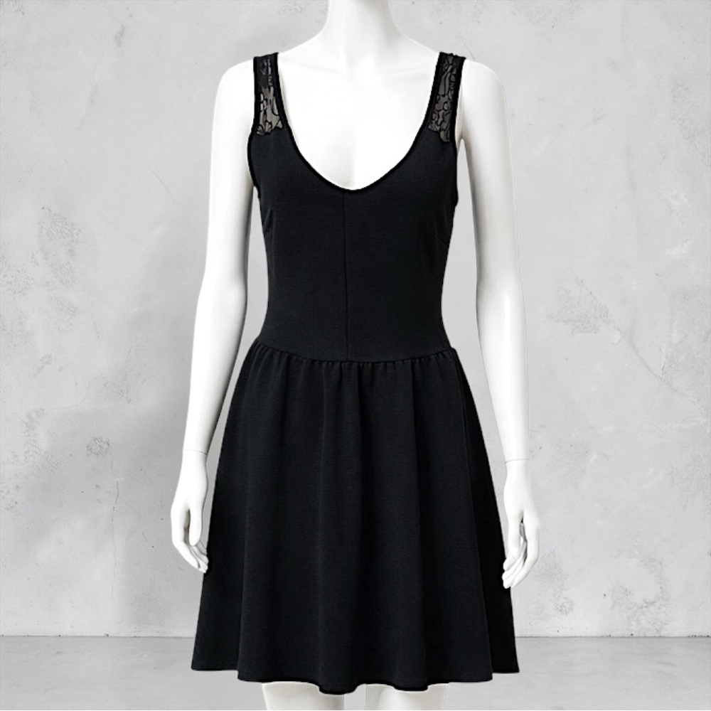Marilyn Monroe “January Caviar” Fit & Flare Ribbed Ponte Skater Dress